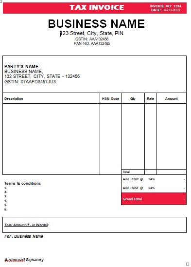 Invoice word 3