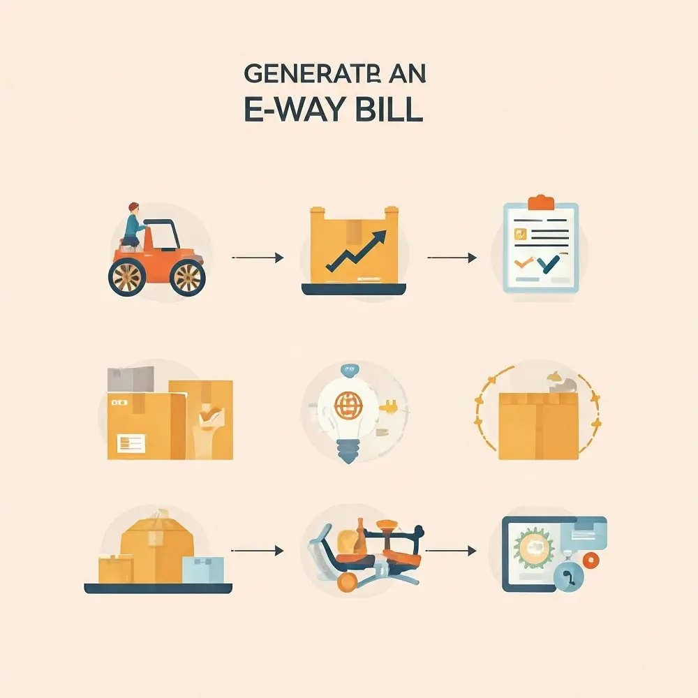 How is an E-way bill generated via gst gov in E-way bill? 