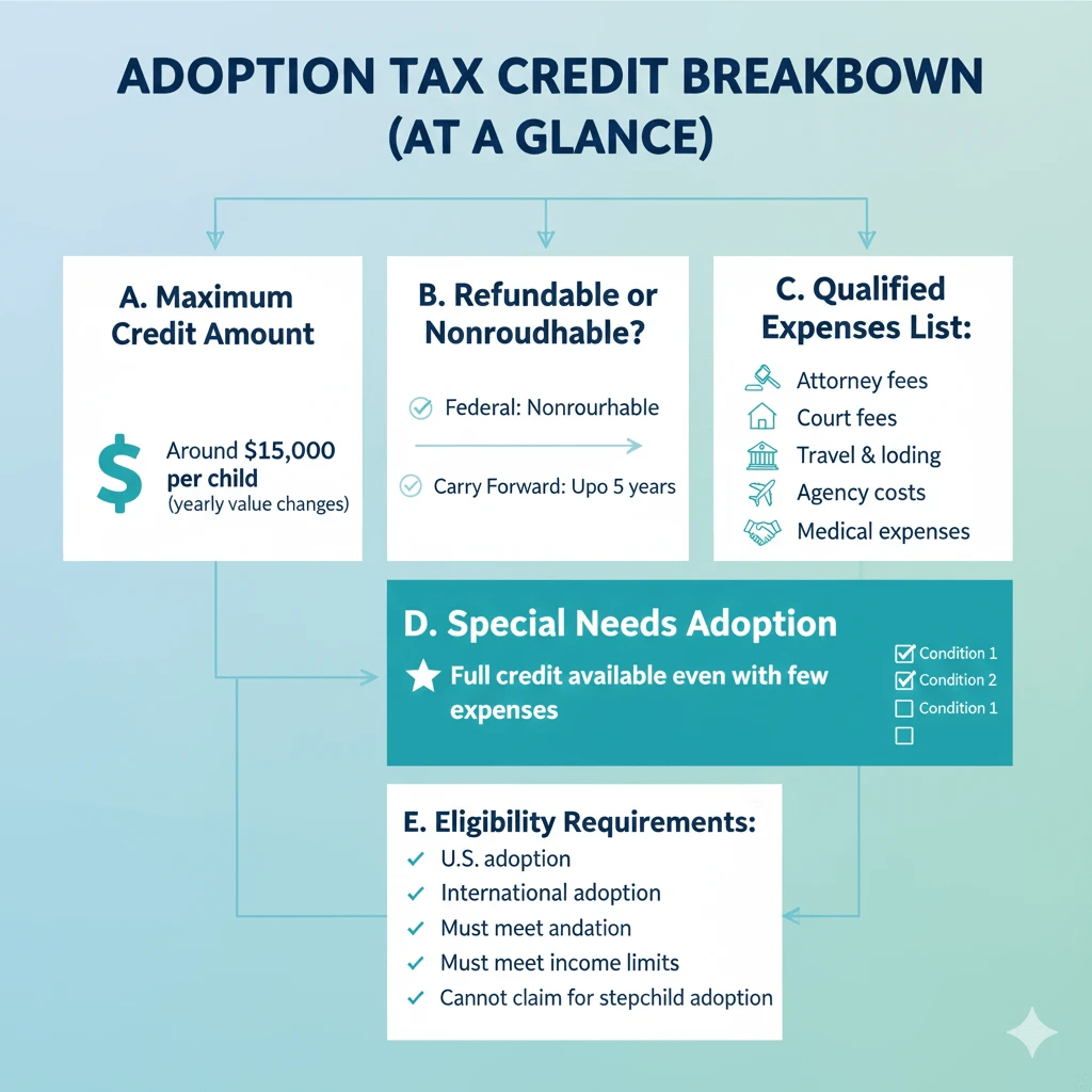 What Is Tax Adoption? Explanation of the Adoption Tax Credit 3 | Law Act Adoption Tax Credit Breakdown