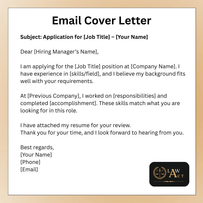 Email Cover Letter