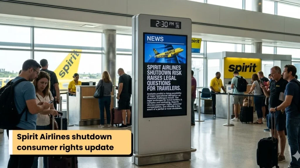 Spirit Airlines shutdown consumer rights update