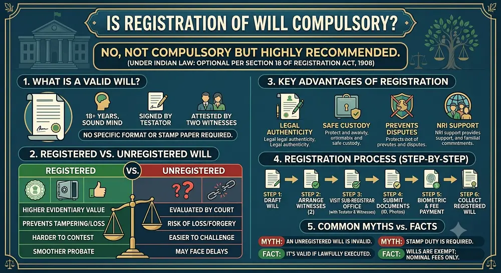 Is Registration of Will Compulsory? 3 | Law Act Is Registration of Will Compulsory